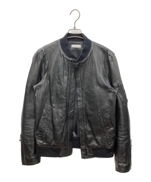 HE A DL INER（ヘッドライナー）HE A DL INER (ヘッドライナー) レザージャケット ブラック サイズ:46の古着・服飾アイテム