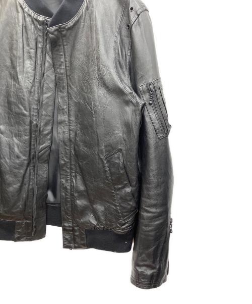 HE A DL INER（ヘッドライナー）HE A DL INER (ヘッドライナー) レザージャケット ブラック サイズ:46の古着・服飾アイテム