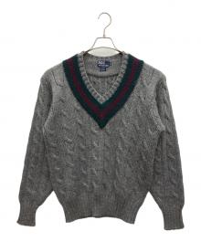 POLO RALPH LAUREN（ポロ・ラルフローレン）の古着「チルデンニット」｜グレー