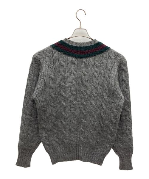 POLO RALPH LAUREN（ポロ・ラルフローレン）POLO RALPH LAUREN (ポロ・ラルフローレン) チルデンニット グレー サイズ:Lの古着・服飾アイテム