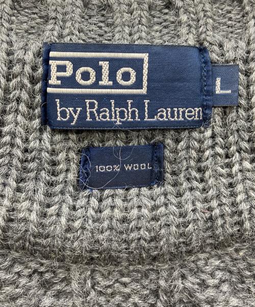 POLO RALPH LAUREN（ポロ・ラルフローレン）POLO RALPH LAUREN (ポロ・ラルフローレン) チルデンニット グレー サイズ:Lの古着・服飾アイテム