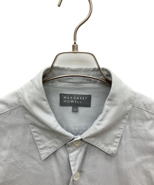 MARGARET HOWELL（マーガレットハウエル）MARGARET HOWELL (マーガレットハウエル) コットンシルクシャツ グレー サイズ:SIZE Lの古着・服飾アイテム