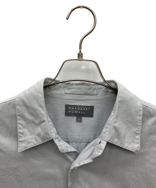 MARGARET HOWELL（マーガレットハウエル）MARGARET HOWELL (マーガレットハウエル) コットンシルクシャツ グレー サイズ:SIZE Lの古着・服飾アイテム