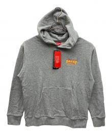 THRASHER×Manhattan Portage（スラッシャー×マンハッタンポーテージ）の古着「コラボレーション スウェット パーカー」｜グレー