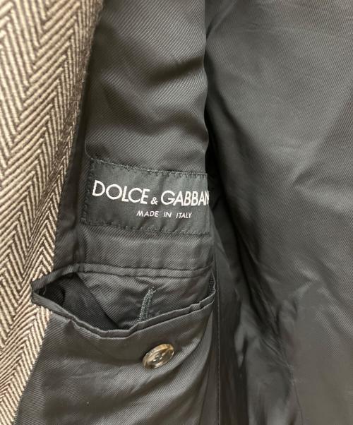 DOLCE & GABBANA（ドルチェ＆ガッバーナ）DOLCE & GABBANA (ドルチェ＆ガッバーナ) ウールチェスターコート ブラウン サイズ:SIZE 52の古着・服飾アイテム