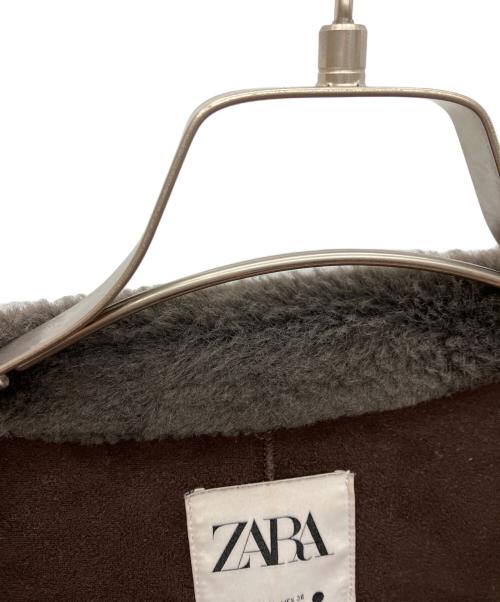 ZARA（ザラ）ZARA (ザラ) フェイクファーコートロング ブラウン サイズ:Mの古着・服飾アイテム