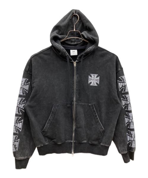 OY（オーワイ）OY (オーワイ) CROSS FADE WASHED HOODIE ZIP UP グレー サイズ:Mの古着・服飾アイテム