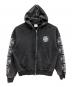 OY（オーワイ）の古着「CROSS FADE WASHED HOODIE ZIP UP」｜グレー