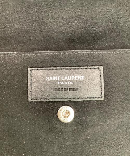 Saint Laurent Paris（サンローランパリ）Saint Laurent Paris (サンローランパリ) 巾着ショルダーバッグ ブラック×グレーの古着・服飾アイテム