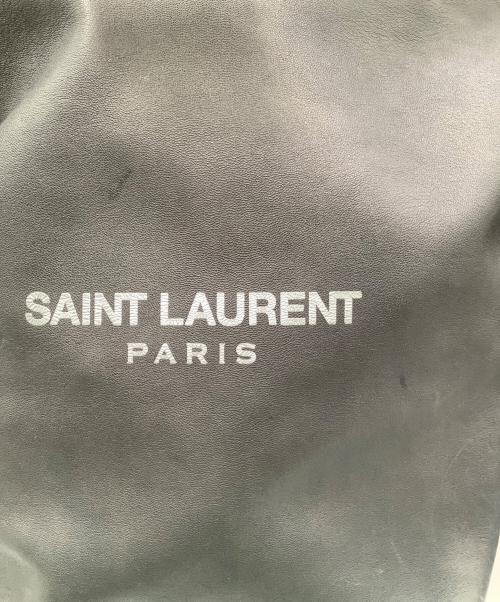 Saint Laurent Paris（サンローランパリ）Saint Laurent Paris (サンローランパリ) 巾着ショルダーバッグ ブラック×グレーの古着・服飾アイテム