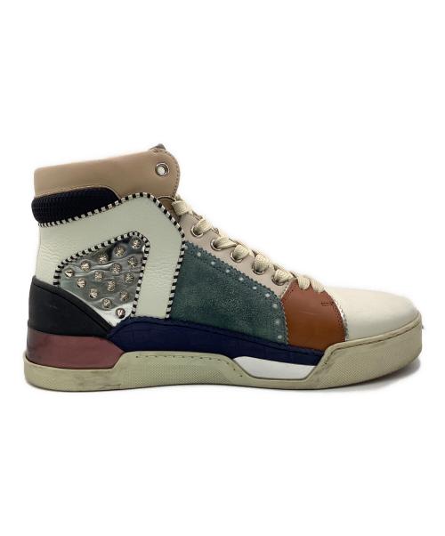 Christian Louboutin（クリスチャン・ルブタン）Christian Louboutin (クリスチャン・ルブタン) LOUBIKICK FLAT CALF PAT VOIE CMA3 VERSION MULTI SNEAKER マルチカラー サイズ:SIZE 42の古着・服飾アイテム