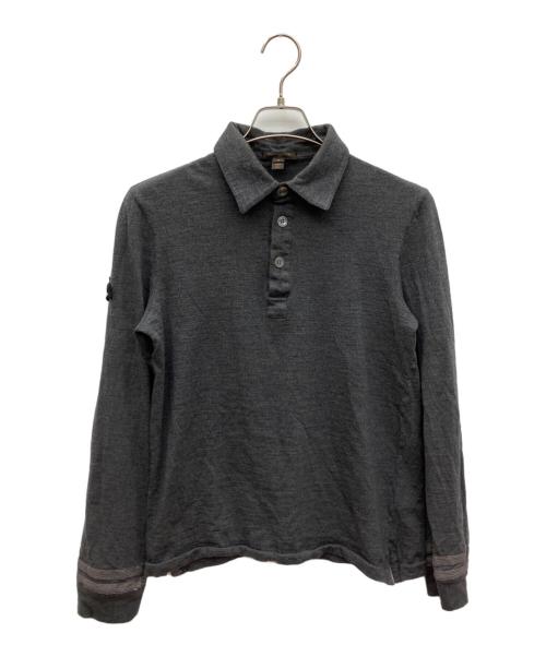 LOUIS VUITTON（ルイ ヴィトン）LOUIS VUITTON (ルイ ヴィトン) 長袖ポロシャツ グレー サイズ:SIZE Sの古着・服飾アイテム