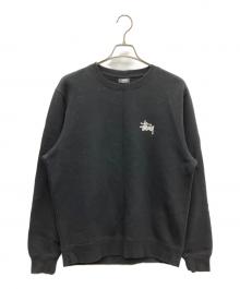 stussy（ステューシー）の古着「ロゴ クルーネック スウェット」｜ブラック