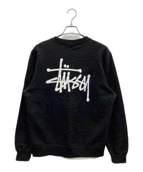 stussy（ステューシー）stussy (ステューシー) ロゴ クルーネック スウェット ブラック サイズ:SIZE Sの古着・服飾アイテム