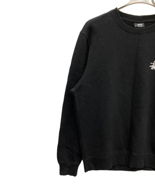 stussy（ステューシー）stussy (ステューシー) ロゴ クルーネック スウェット ブラック サイズ:SIZE Sの古着・服飾アイテム