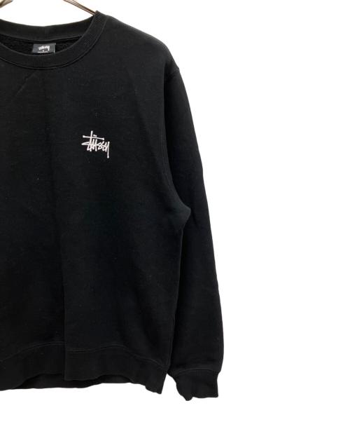 stussy（ステューシー）stussy (ステューシー) ロゴ クルーネック スウェット ブラック サイズ:SIZE Sの古着・服飾アイテム