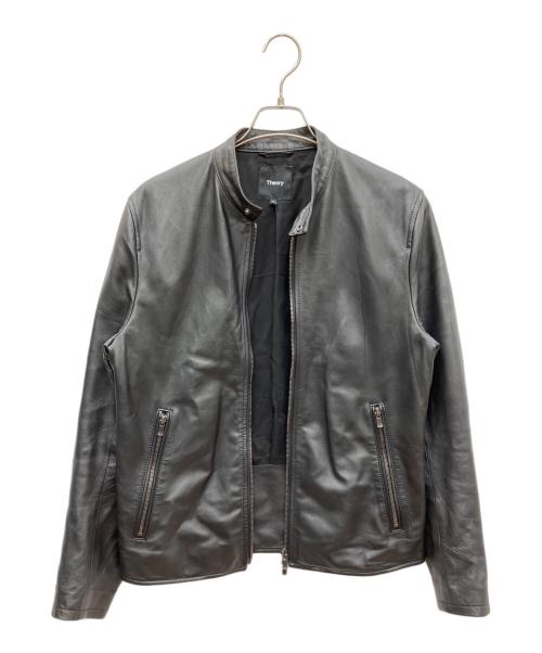 theory（セオリー）theory (セオリー) シングルライダースジャケット ブラック サイズ:SIZE Sの古着・服飾アイテム