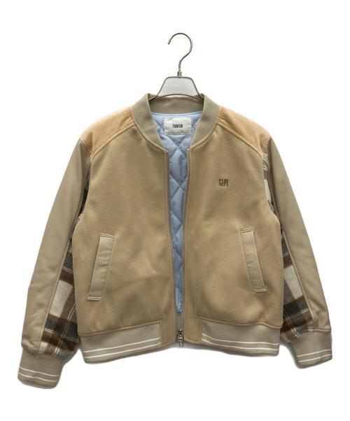 furfur（ファーファー）furfur (ファーファー) パッチワークスタジャン カーキ サイズ:Fの古着・服飾アイテム