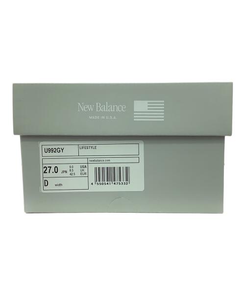 NEW BALANCE（ニューバランス）NEW BALANCE (ニューバランス) Made in U.S.A. 992 グレー サイズ:27cmの古着・服飾アイテム