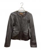 BALMAINバルマン）の古着「ラムレザージャケット」｜ブラウン