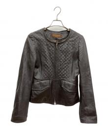 BALMAIN（バルマン）の古着「ラムレザージャケット」｜ブラウン