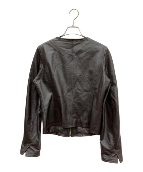 BALMAIN（バルマン）BALMAIN (バルマン) ラムレザージャケット ブラウン サイズ:SIZE 9の古着・服飾アイテム