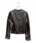 BALMAIN (バルマン) ラムレザージャケット ブラウン サイズ:SIZE 9：7000円