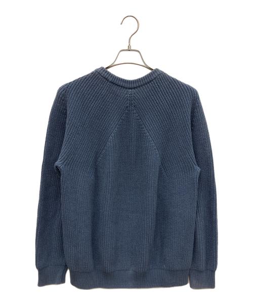 BATONER（バトナ―）BATONER (バトナ―) コットン畔クルーネックニットプルオーバー ネイビー サイズ:SIZE 2の古着・服飾アイテム