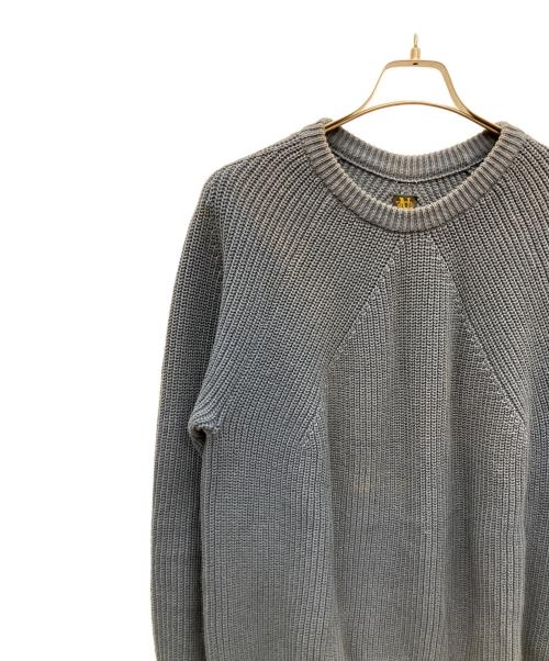 BATONER（バトナ―）BATONER (バトナ―) コットン畔クルーネックニットプルオーバー ネイビー サイズ:SIZE 2の古着・服飾アイテム