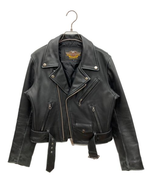 HARLEY-DAVIDSON（ハーレーダビッドソン）HARLEY-DAVIDSON (ハーレーダビッドソン) ライダースジャケット ブラック サイズ:Mの古着・服飾アイテム