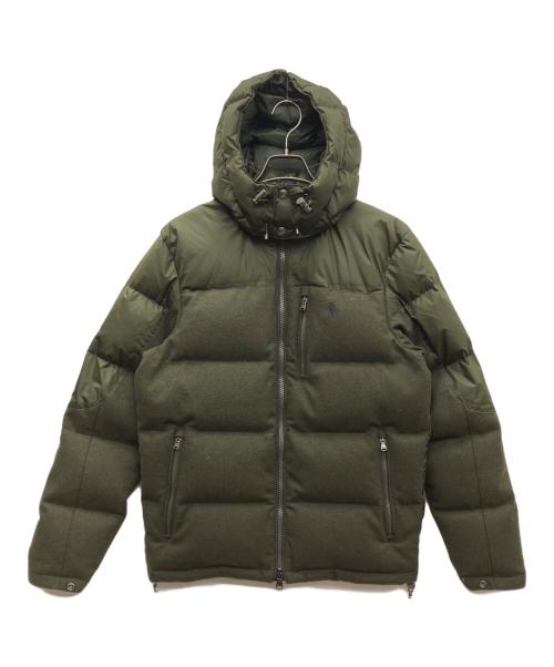 POLO RALPH LAUREN（ポロ・ラルフローレン）POLO RALPH LAUREN (ポロ・ラルフローレン) ウール切替ダウンジャケット グリーン サイズ:SIZE Sの古着・服飾アイテム