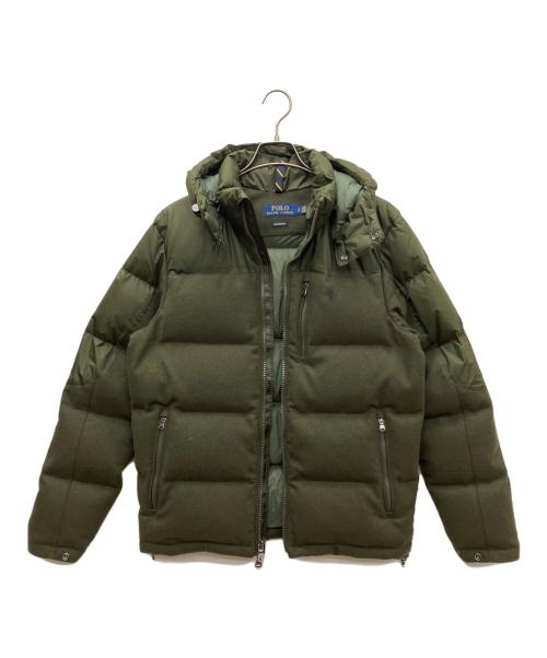 POLO RALPH LAUREN（ポロ・ラルフローレン）POLO RALPH LAUREN (ポロ・ラルフローレン) ウール切替ダウンジャケット グリーン サイズ:SIZE Sの古着・服飾アイテム