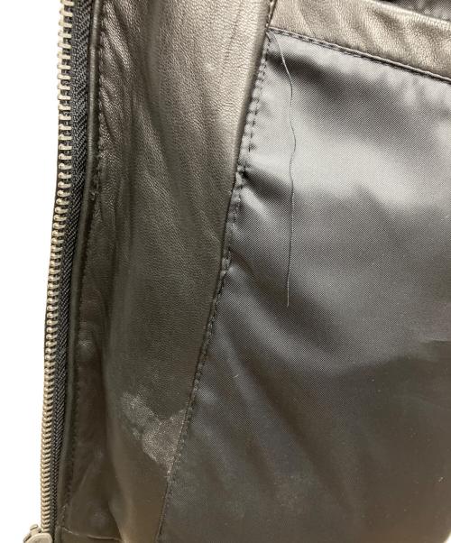 AVIREX VARSITY（アヴィレックスバーシティ）AVIREX VARSITY (アヴィレックスバーシティ) ラムレザーダウンジャケット ブラック サイズ:Lの古着・服飾アイテム
