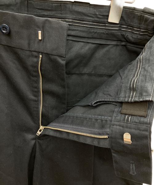 CAHLUMN（カウラム）CAHLUMN (カウラム) TCツイル ワンタックパンツ ネイビー サイズ:Lの古着・服飾アイテム
