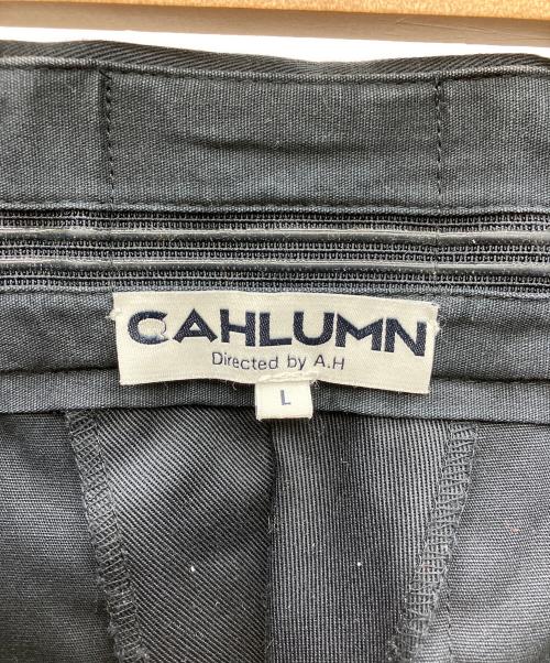 CAHLUMN（カウラム）CAHLUMN (カウラム) TCツイル ワンタックパンツ ネイビー サイズ:Lの古着・服飾アイテム