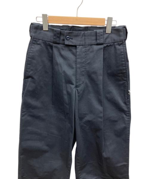 CAHLUMN（カウラム）CAHLUMN (カウラム) TCツイル ワンタックパンツ ネイビー サイズ:Lの古着・服飾アイテム