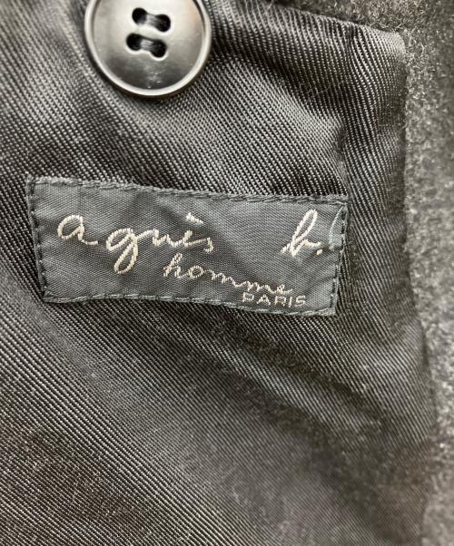 agnes b homme（アニエスベーオム）agnes b homme (アニエスベーオム) ウールハーフコート グレー サイズ:48の古着・服飾アイテム