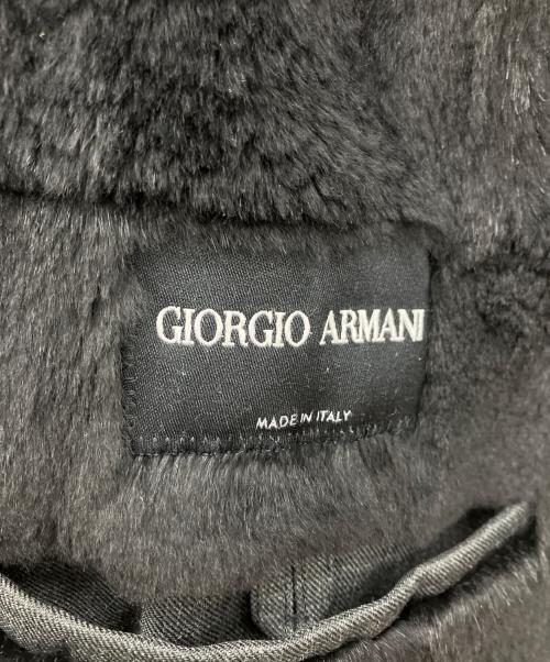 GIORGIO ARMANI（ジョルジオアルマーニ）GIORGIO ARMANI (ジョルジオアルマーニ) ステンカラーコート ブラック サイズ:56の古着・服飾アイテム