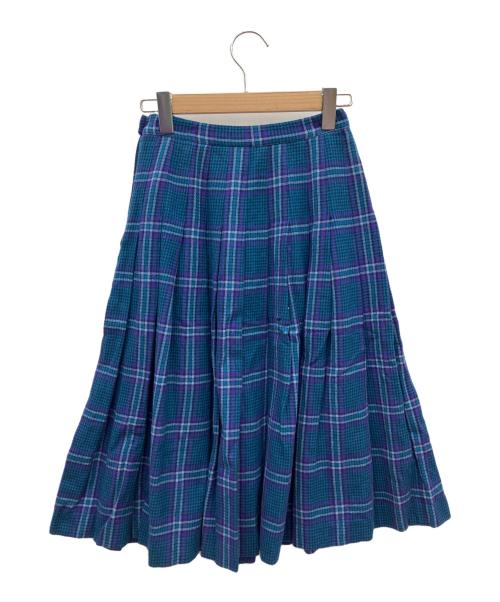 PENDLETON（ペンドルトン）PENDLETON (ペンドルトン) ウールチェック柄スカート ブルー サイズ:6の古着・服飾アイテム