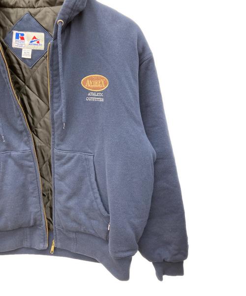 AVIREX（アヴィレックス）AVIREX (アヴィレックス) RUSSELL ATHLETIC (ラッセルアスレチック) ジップパーカー ブルー サイズ:XLの古着・服飾アイテム