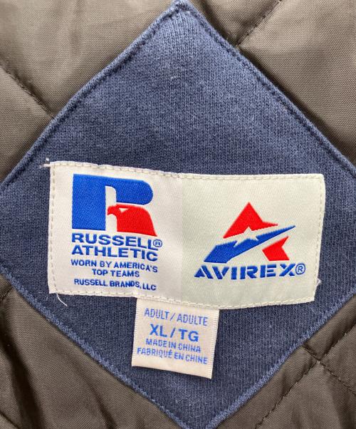 AVIREX（アヴィレックス）AVIREX (アヴィレックス) RUSSELL ATHLETIC (ラッセルアスレチック) ジップパーカー ブルー サイズ:XLの古着・服飾アイテム