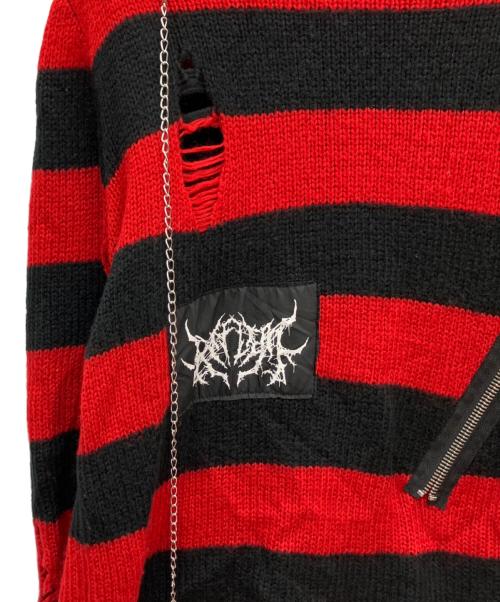 REFLEM（レフレム）REFLEM (レフレム) ダメージ加工セーター レッド サイズ:SIZE Freeの古着・服飾アイテム