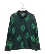 stussyステューシー）の古着「長袖ポロシャツ」｜グリーン