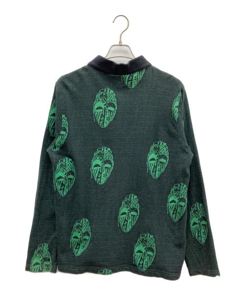 stussy（ステューシー）stussy (ステューシー) 長袖ポロシャツ グリーン サイズ:SIZE Mの古着・服飾アイテム
