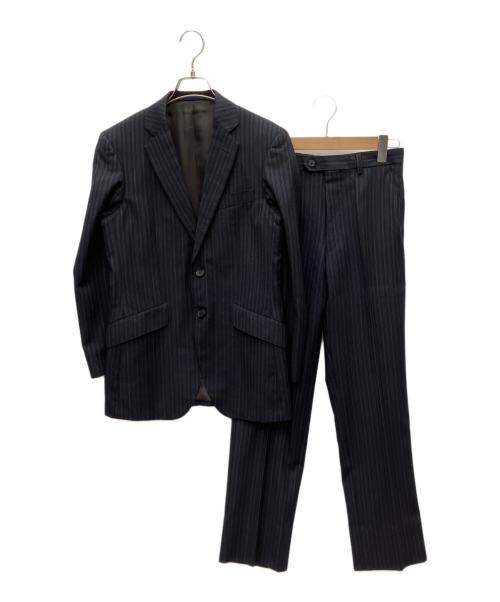 Paul Smith London（ポールスミスロンドン）Paul Smith London (ポールスミスロンドン) Super 120'S ストライプ 2Bスーツ ネイビー サイズ:Sの古着・服飾アイテム
