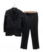 BURBERRY BLACK LABELバーバリーブラックレーベル）の古着「ストライプ柄 2Bウールスーツ」｜ブラック