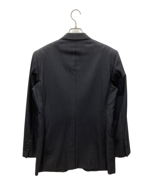 BURBERRY BLACK LABEL（バーバリーブラックレーベル）BURBERRY BLACK LABEL (バーバリーブラックレーベル) ストライプ柄 2Bウールスーツ ブラック サイズ:36Rの古着・服飾アイテム