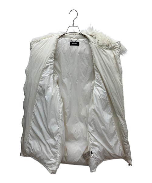 DIESEL（ディーゼル）DIESEL (ディーゼル) ファーダウンコート ホワイト サイズ:XXS　の古着・服飾アイテム