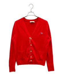 maison kitsune（メゾンキツネ）の古着「薄手カーディガン」｜レッド