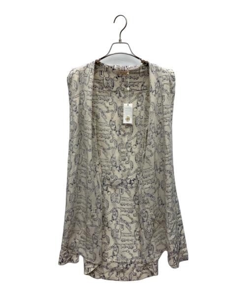 TORY BURCH（トリーバーチ）TORY BURCH (トリーバーチ) 長袖シルクシャツワンピース ベージュ サイズ:6 未使用品の古着・服飾アイテム